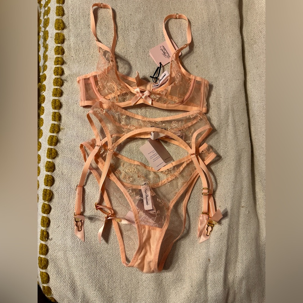 Agent Provocateur Blush Lace Bra Set